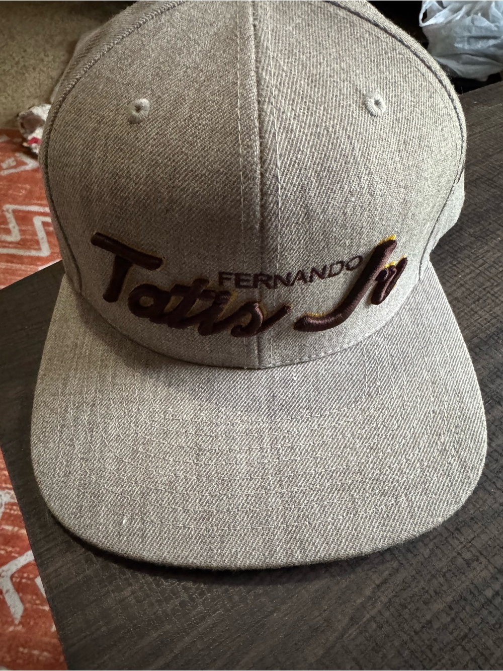 The Classic Gray Wool-Blend Baseball Cap with Gold Logo